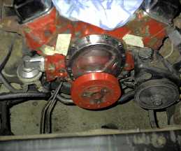 The damper is going back on after the timing belt cover